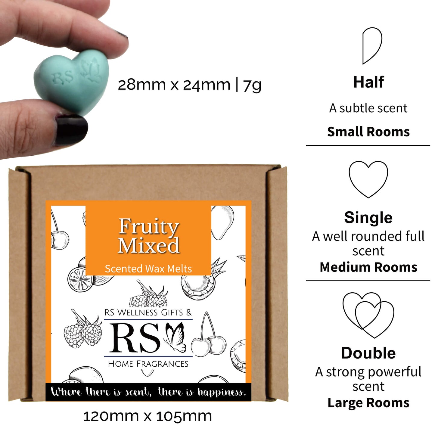 Fruity Scented Heart Wax Melt Mix