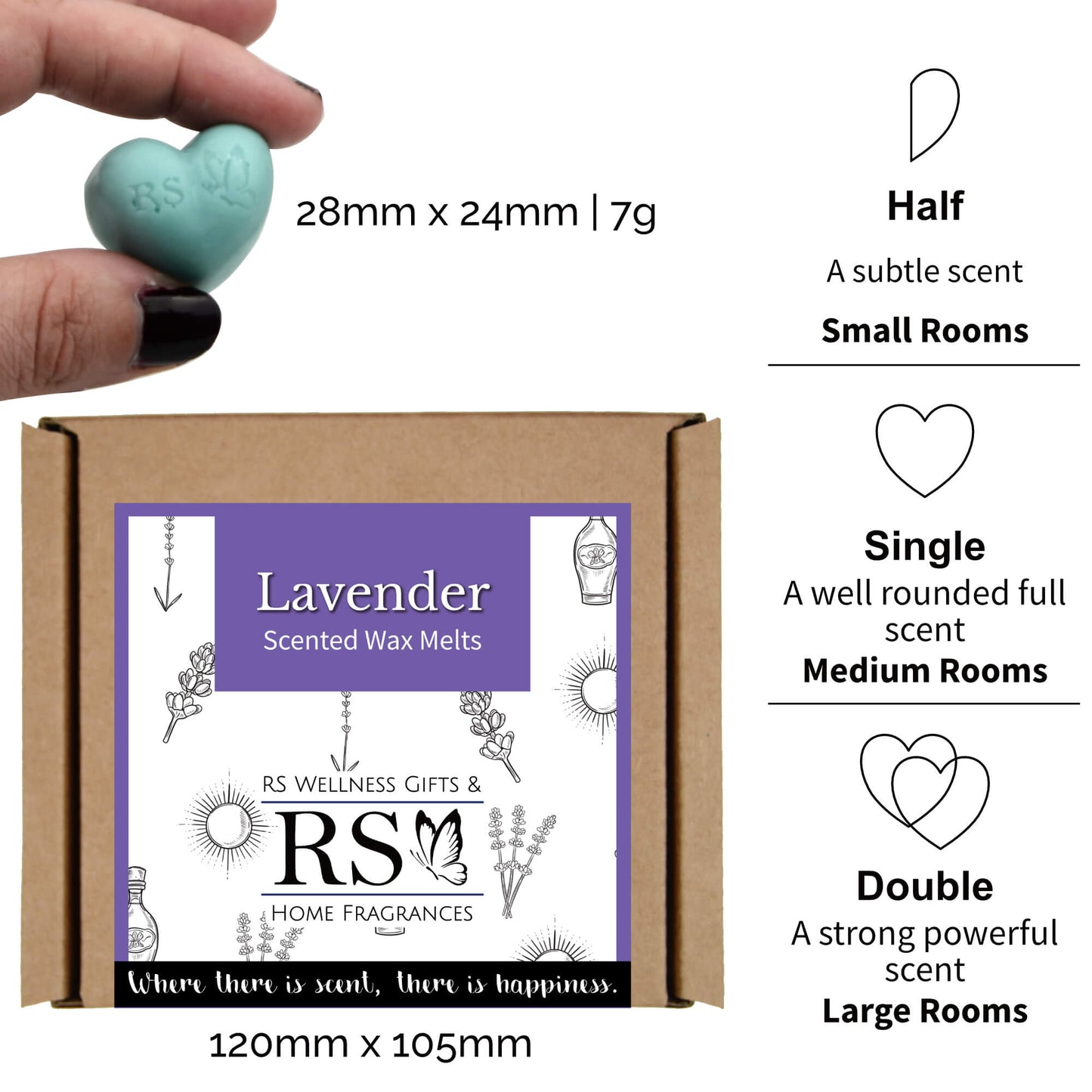 Lavender Scented Heart Wax Melts