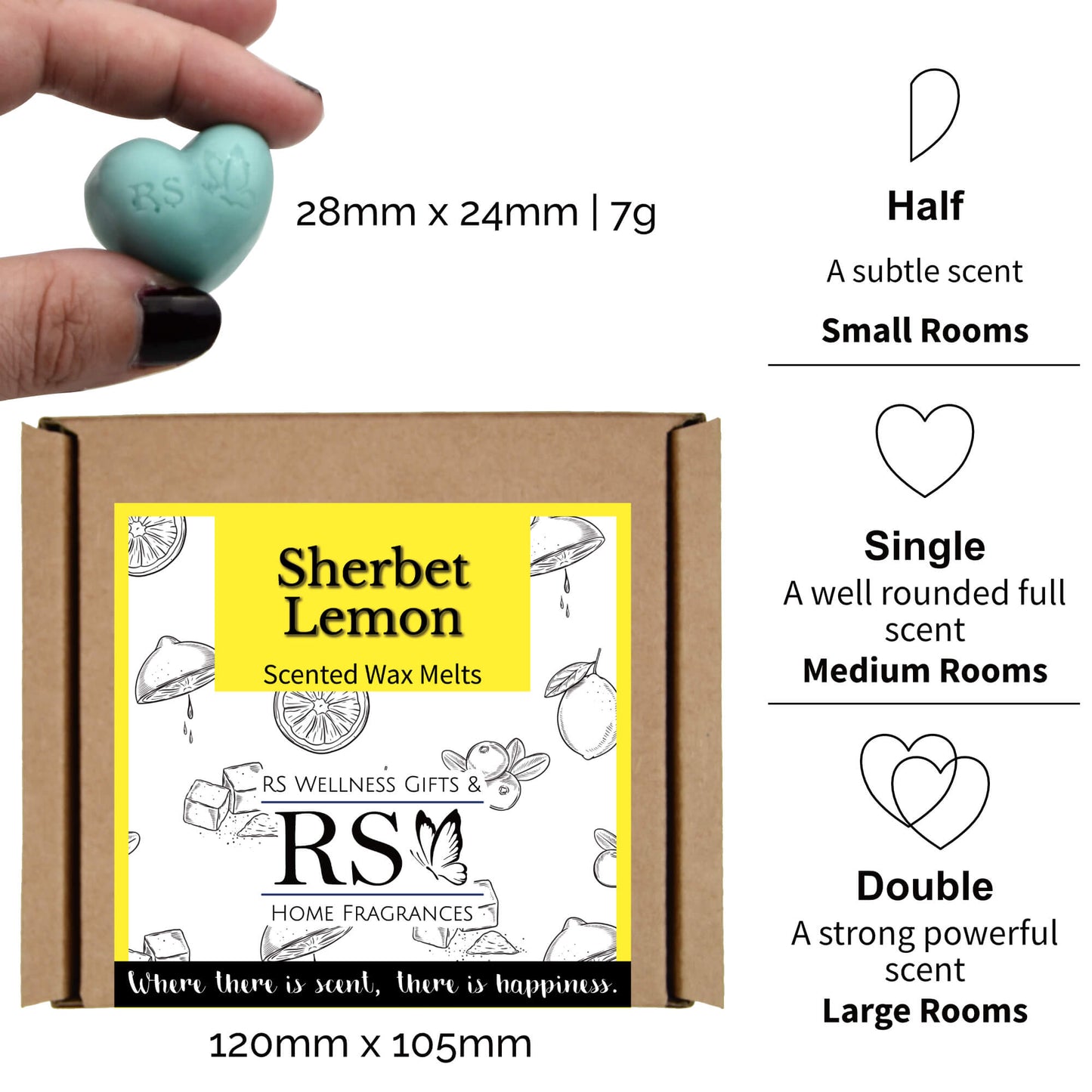 Lemon Sherbet Scented Heart Wax Melts