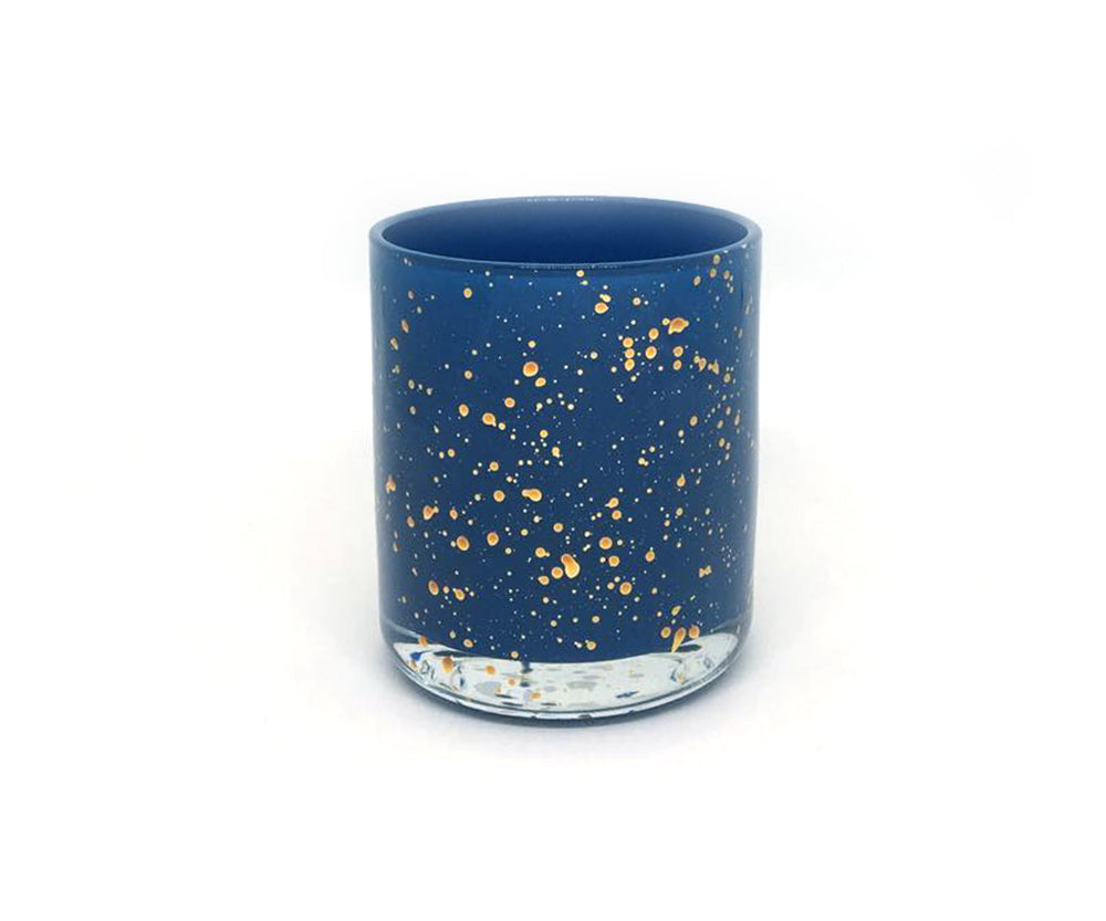 Blue & Gold Vogue Sparkle - 380g - Custom Poured - Choose your scent, colour and toppers.
