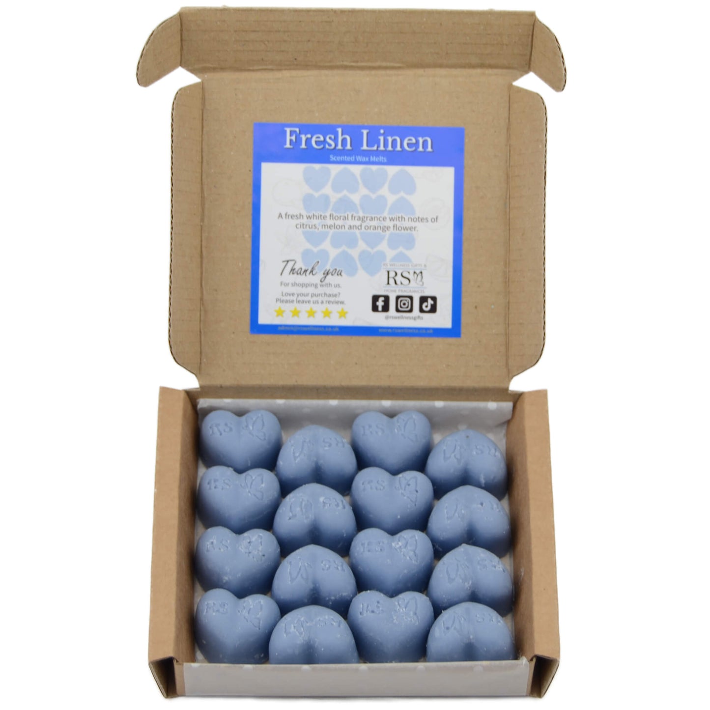 Fresh Linen Scented Heart Wax Melts