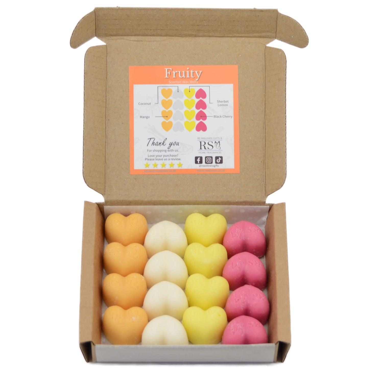 Fruity Scented Heart Wax Melt Mix