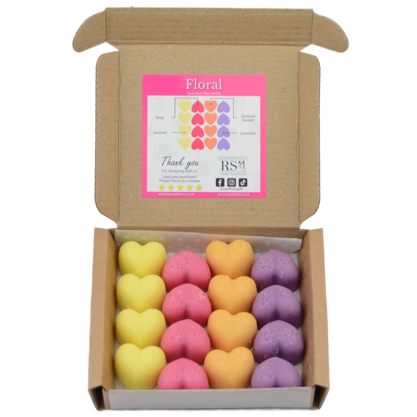 Floral Scented Heart Wax Melt Mix