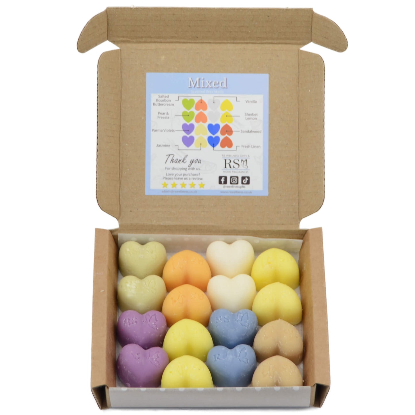 Highly Scented Heart Wax Melt Mix