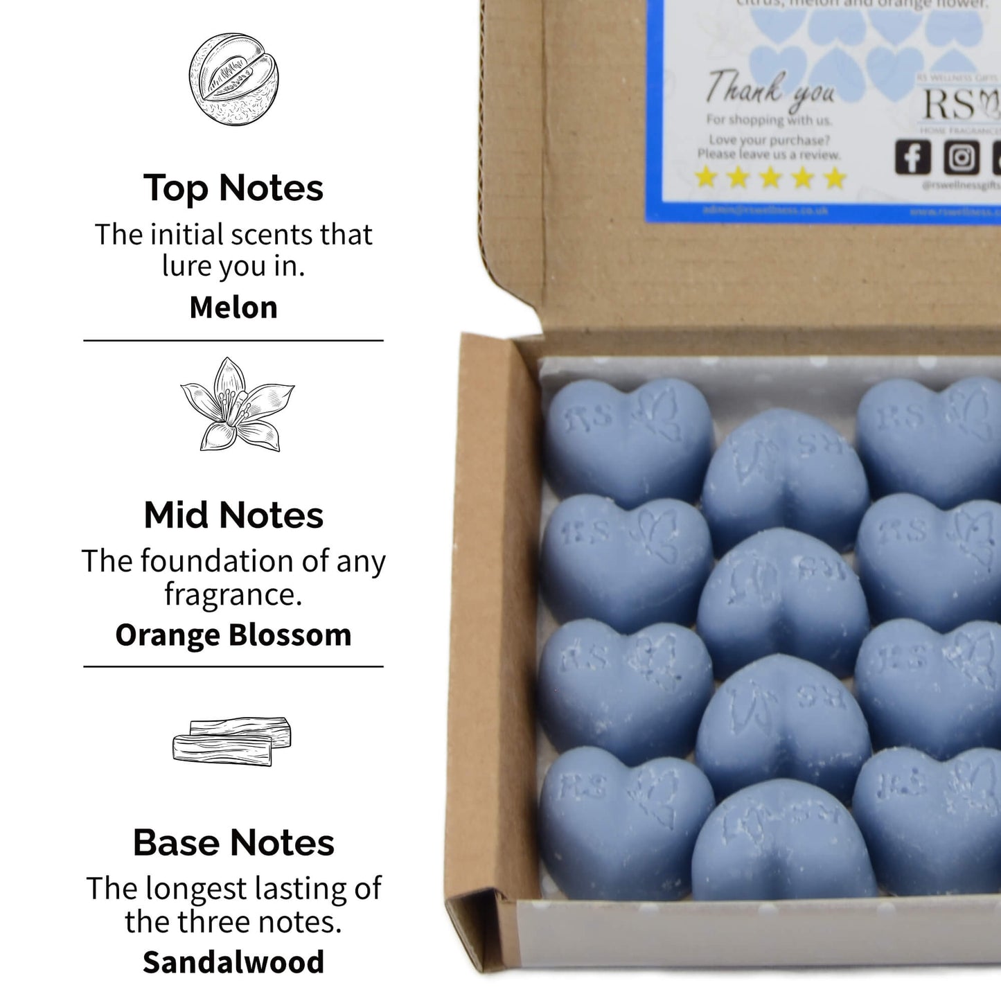 Fresh Linen Scented Heart Wax Melts