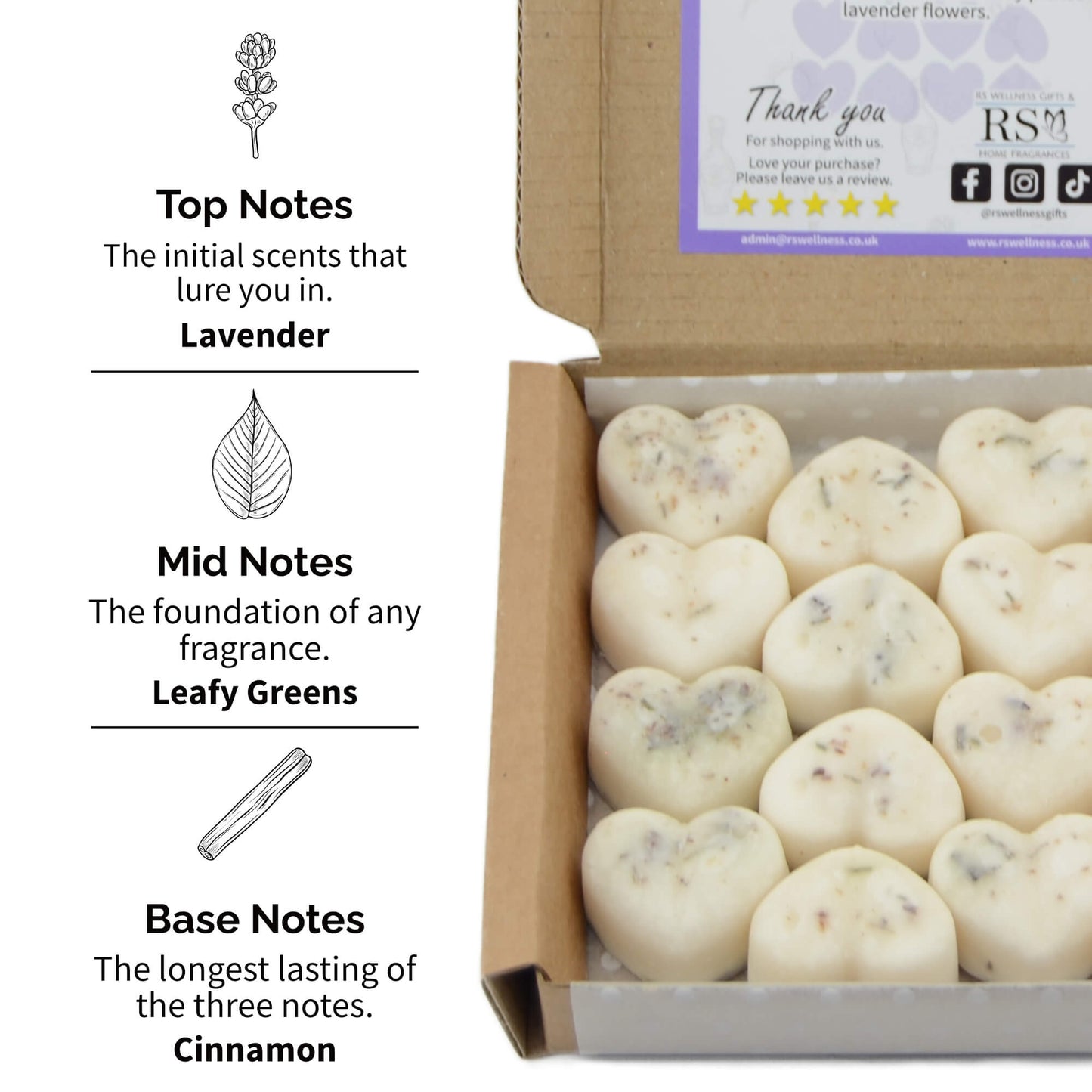 Lavender Scented Heart Wax Melts