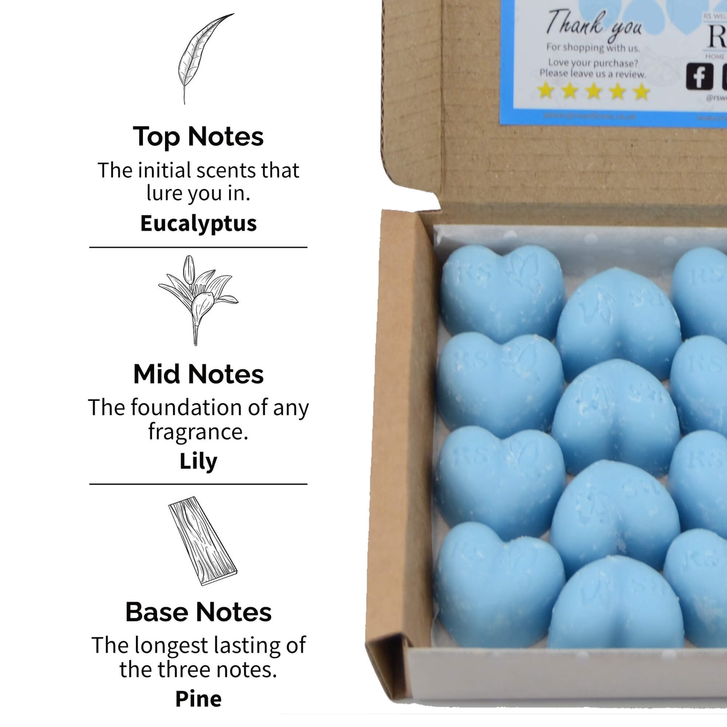 Mountain Air Scented Heart Wax Melts