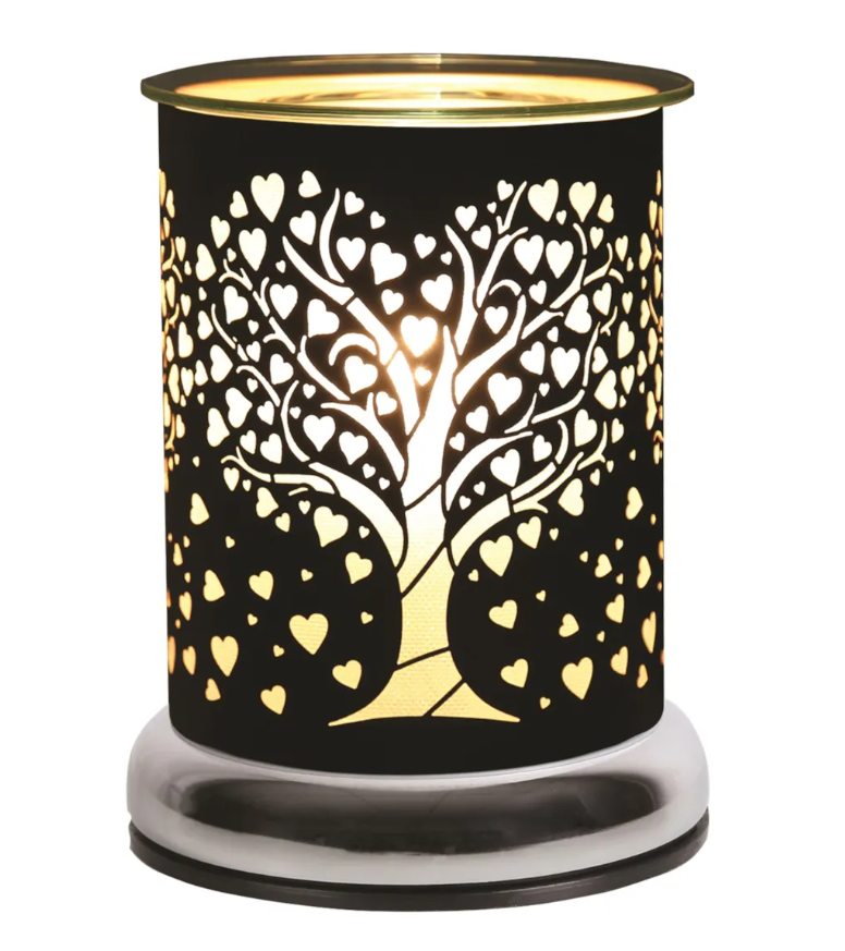 Electric Wax Melter Touch - Black Silhouette Heart Tree 17cm