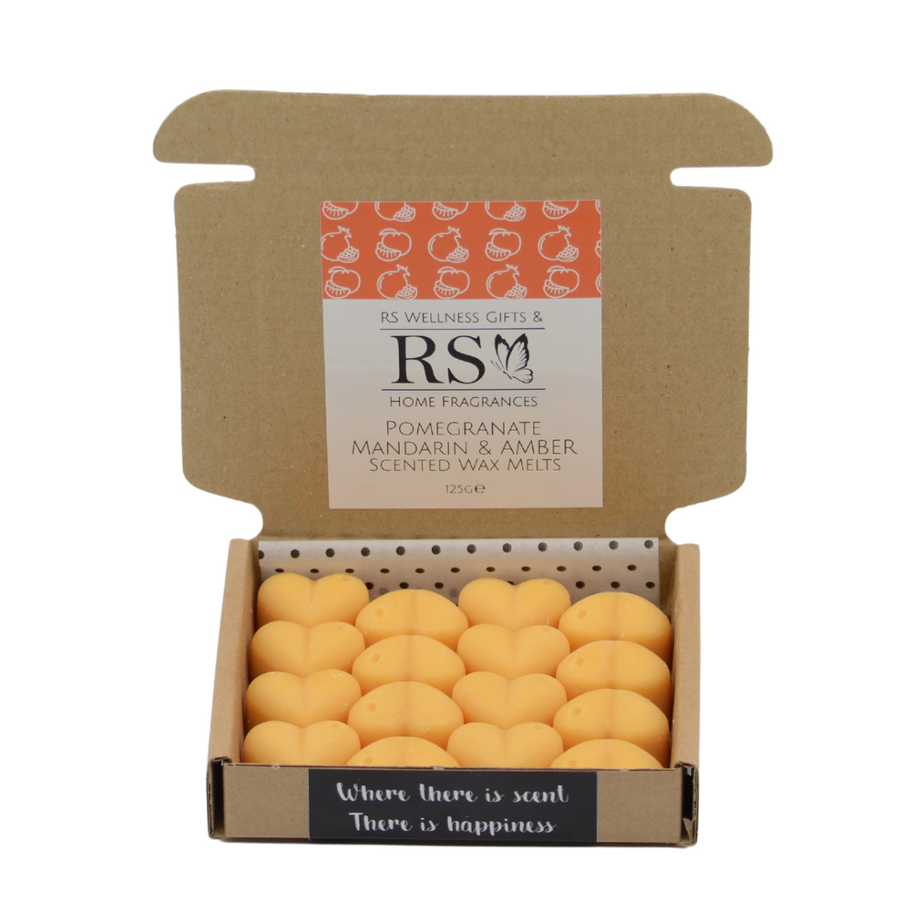 Pomegranate, Mandarin and Amber Scented Heart Wax Melts