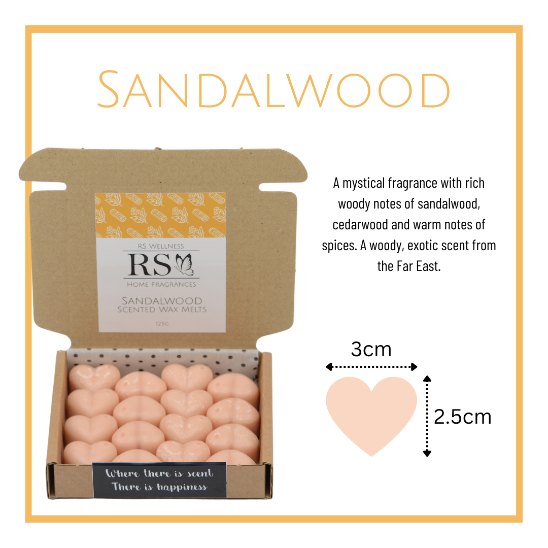 Sandalwood Scented Heart Wax Melts