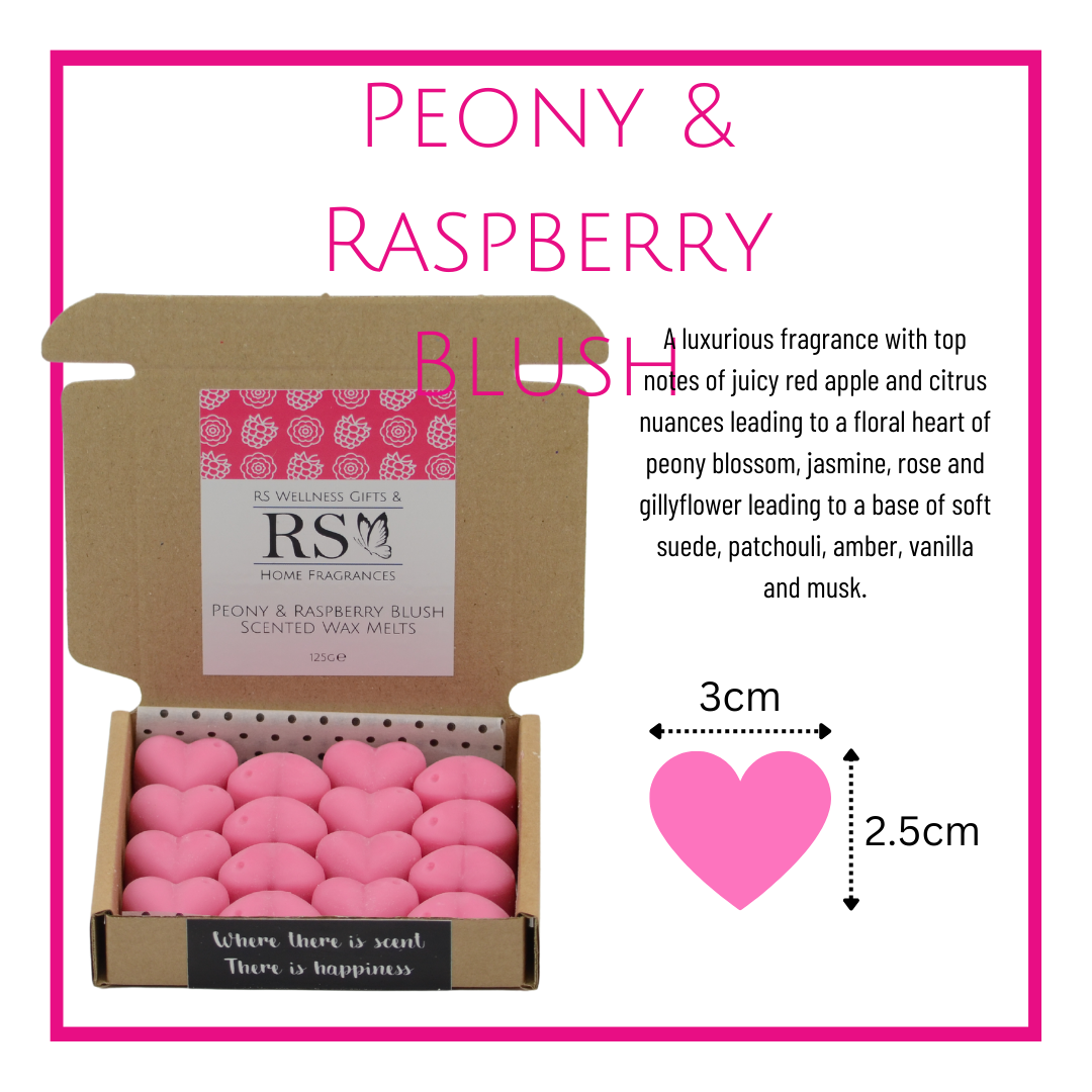 Peony and Raspberry Blush Scented Heart Wax Melts