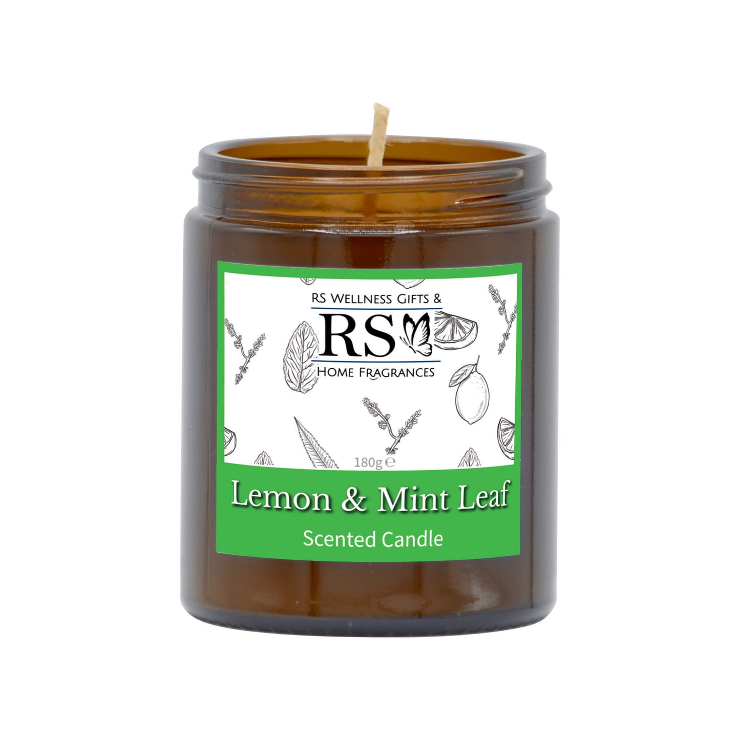 Lemon and Mint Leaf Candle 180g