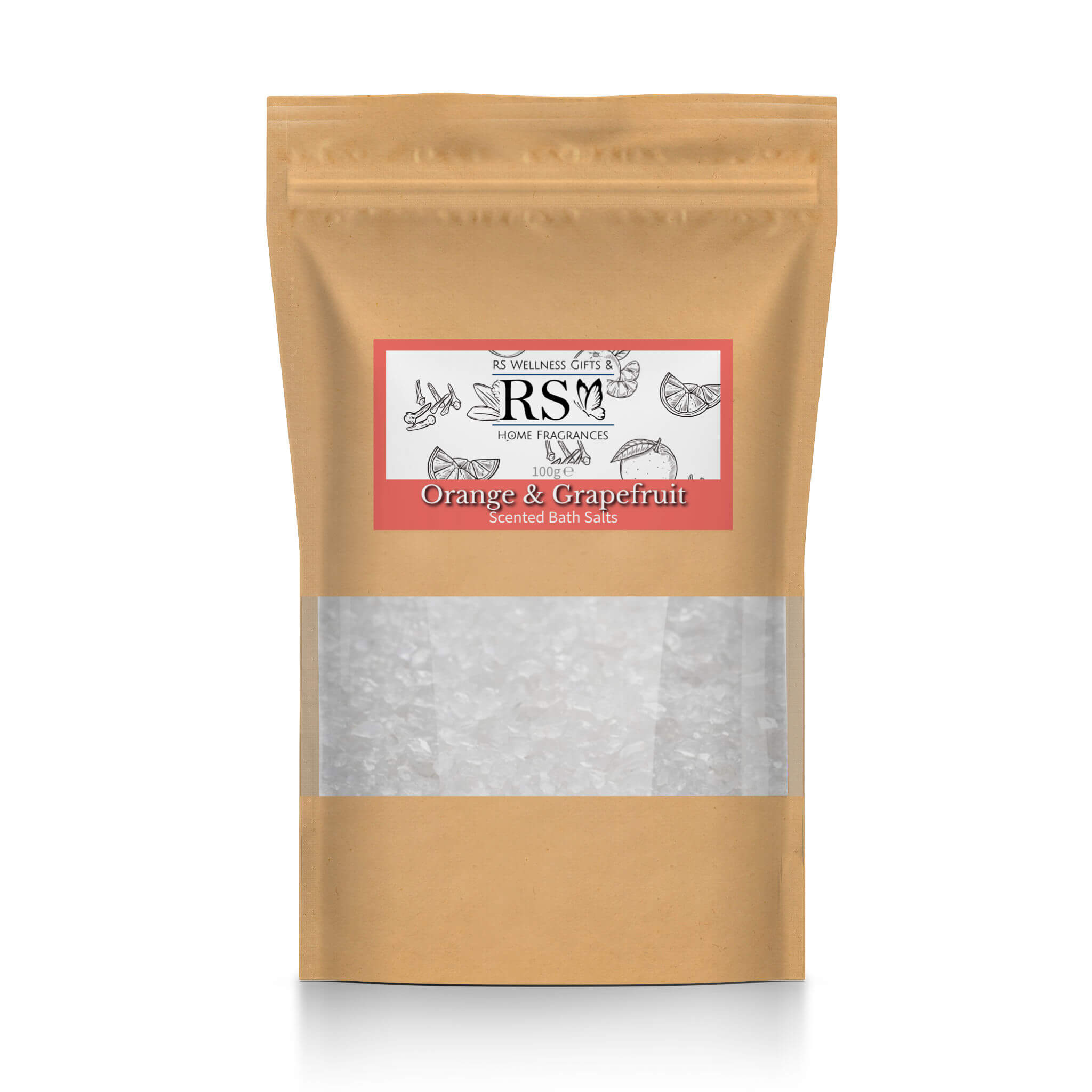 Orange and Grapefruit Scented Bath Salts
