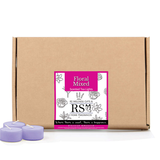 24 X Floral Mixed scented Soy Wax Tealights