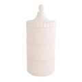 Large Matte White GEO Stack - 300g x 3 - Custom Poured - Choose your scent, colour and toppers.