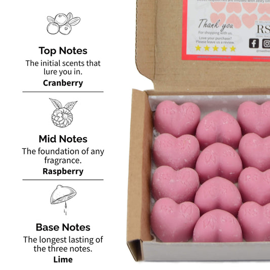 Crimson Cranberry Sparkler Scented Heart Wax Melts