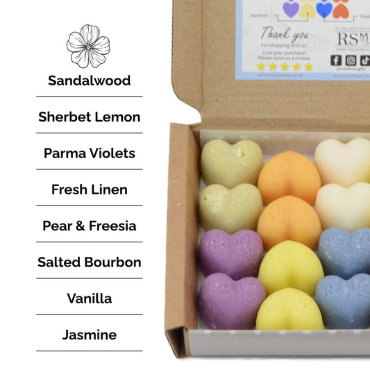 Highly Scented Heart Wax Melt Mix